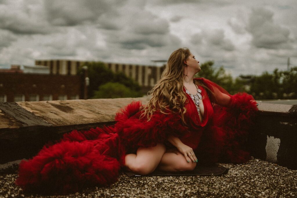 Shooting form the rooftop of the studio in Downtown Tuscaloosa at Elevation Boudoir